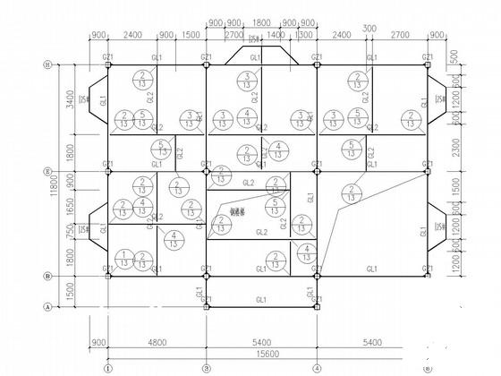 两层钢框架别墅结构CAD施工图纸(建施) - 1