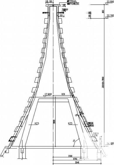 23.55米高仿古建筑转经塔结构CAD施工图纸 - 1