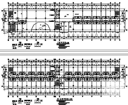 6层酒店设计方案建筑施工CAD图纸图纸 - 3