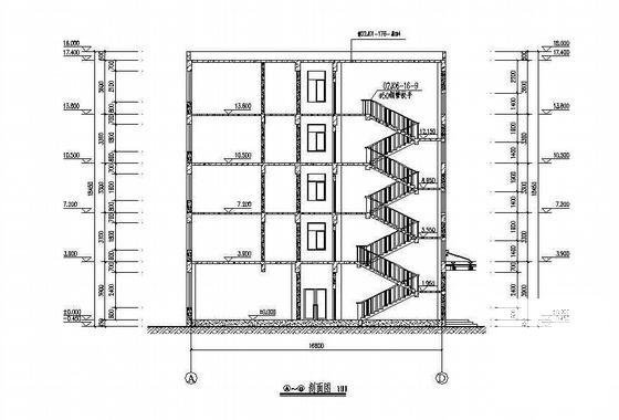 5层框架结构宾馆建筑施工CAD图纸(带计算书) - 2