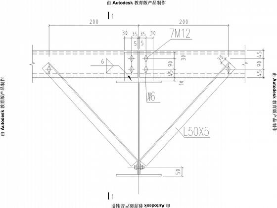 仿古坡屋顶框架结构CAD施工图纸(平面布置图) - 5