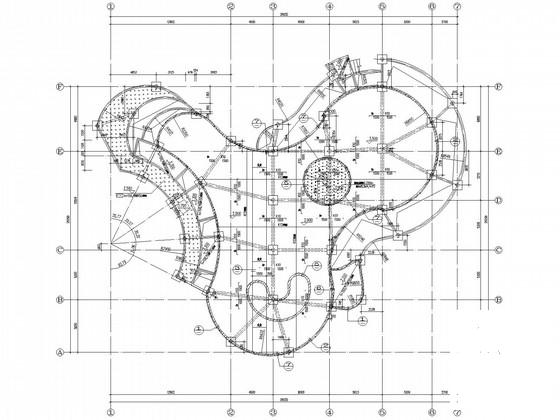 混凝土框架游泳池结构CAD施工图纸（筏型基础） - 2