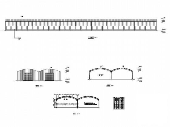 钢结构高效种植大棚结构CAD施工图纸（建筑图纸） - 1