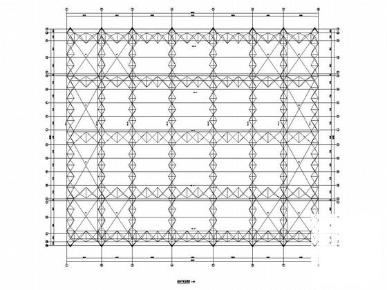 空间管桁架结构体育馆结构CAD施工图纸（建筑方案设计图纸） - 3