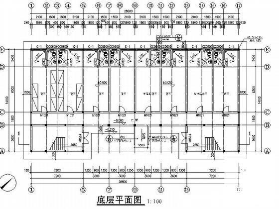 中学5层学生宿舍建筑施工CAD图纸 - 3