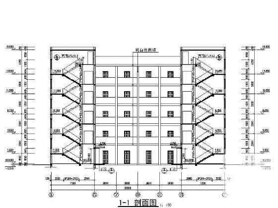中学5层学生宿舍建筑施工CAD图纸 - 4