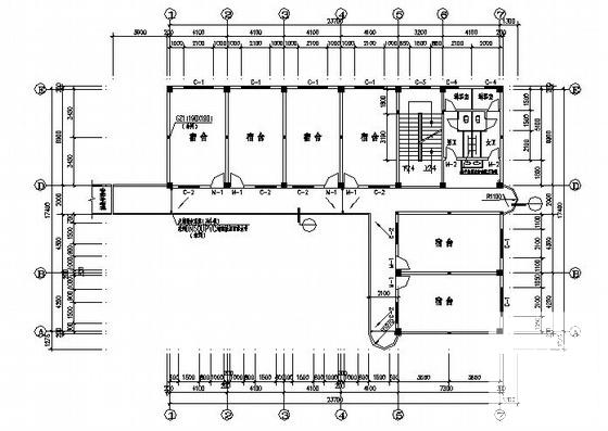 3层学校教学楼建筑CAD施工图纸 - 3