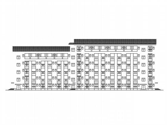 中式风格高中公寓楼及食堂建筑施工CAD图纸（灾后重建项目）(门窗大样) - 1