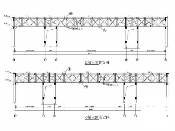 钢结构连廊结构CAD施工图纸 - 2
