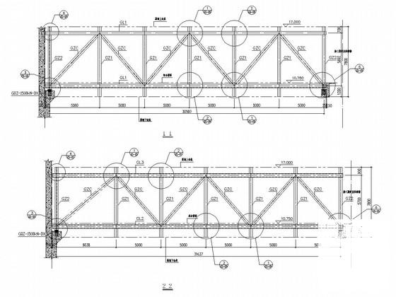 钢结构连廊结构CAD施工图纸 - 4