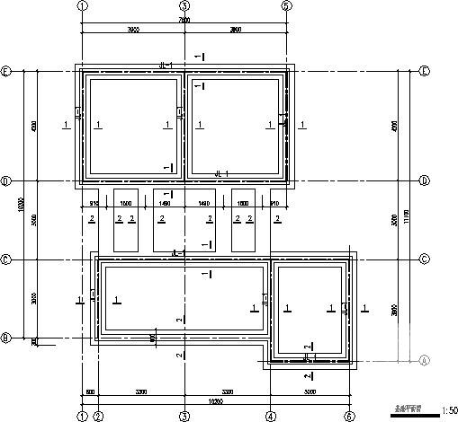 墓区公厕建筑结构CAD施工图纸（条形基础）(卫生间立面图) - 3