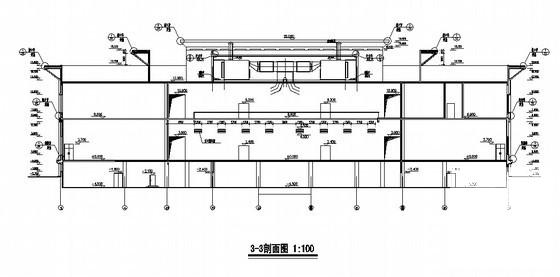 2层大学框架结构礼堂建筑施工CAD图纸(平面布置图) - 2