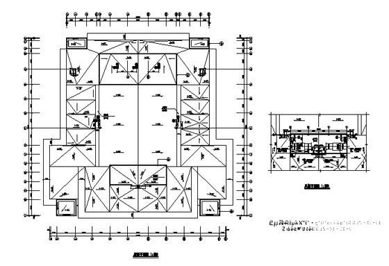 2层大学框架结构礼堂建筑施工CAD图纸(平面布置图) - 5