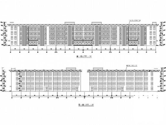 4层钢框架结构餐饮商业中心结构CAD施工图纸（建筑图纸）(基础设计等级) - 1