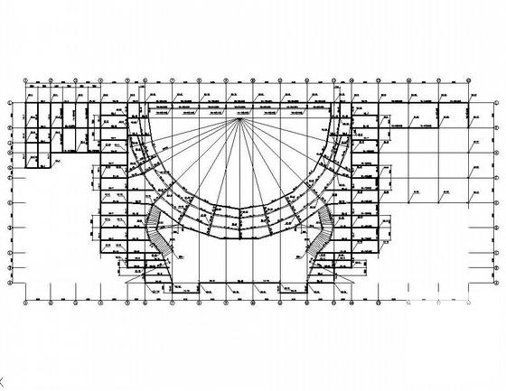 7°区钢结构藏羌艺术宫结构CAD施工图纸 - 1
