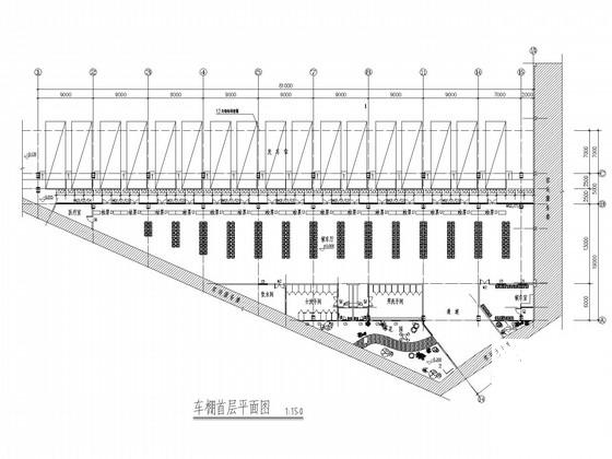 悬挑12米客运站候车厅钢结构及幕墙结构CAD施工图纸 - 2