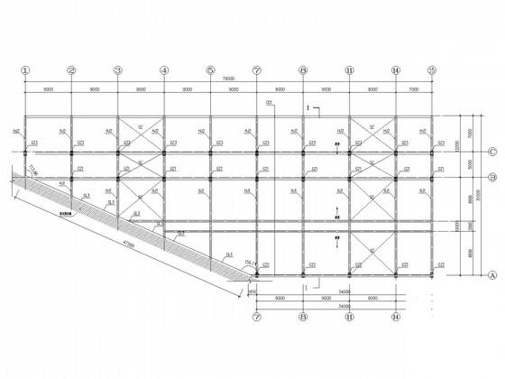 悬挑12米客运站候车厅钢结构及幕墙结构CAD施工图纸 - 3