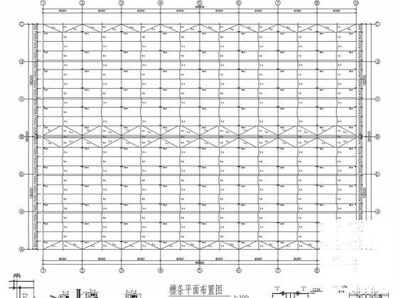 18米两联跨钢结构厂房带10T吊车结构CAD施工图纸 - 4