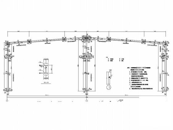 18米两联跨钢结构厂房带10T吊车结构CAD施工图纸 - 5