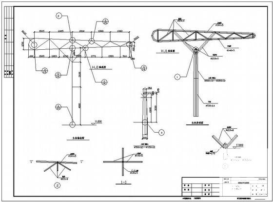 膜结构商业楼结构CAD施工图纸 - 1