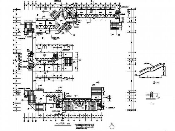 6层中学教学楼综合楼CAD施工图纸 - 3