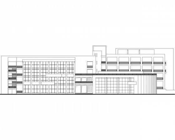 医学院4层学生活动中心建筑施工CAD图纸 - 1