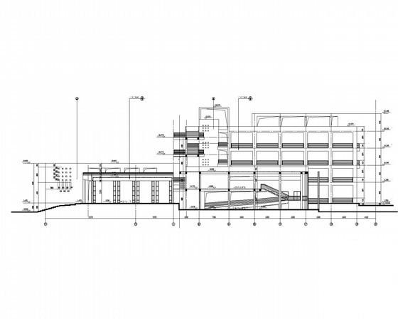 医学院4层学生活动中心建筑施工CAD图纸 - 2