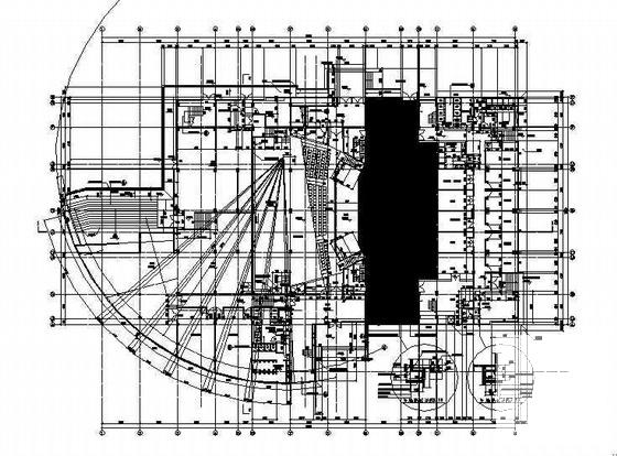 著名大学3层学术报告厅建筑施工CAD图纸(人防工程防护) - 3