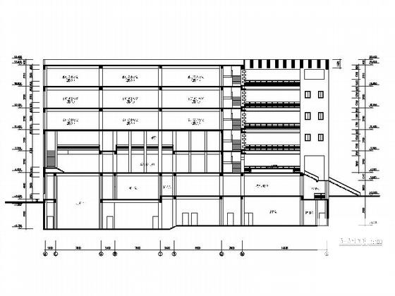 6层理工大学建筑系馆扩建建筑施工CAD图纸 - 2