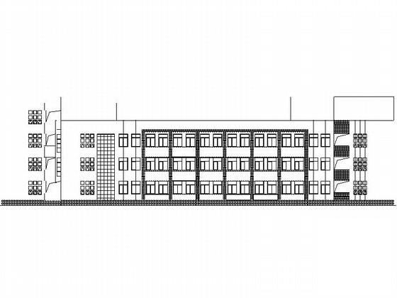 小学4层教学综合楼建筑施工CAD图纸(卫生间详图) - 1