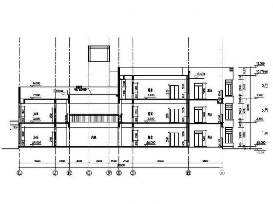3层九班幼儿园建筑施工CAD图纸 - 2