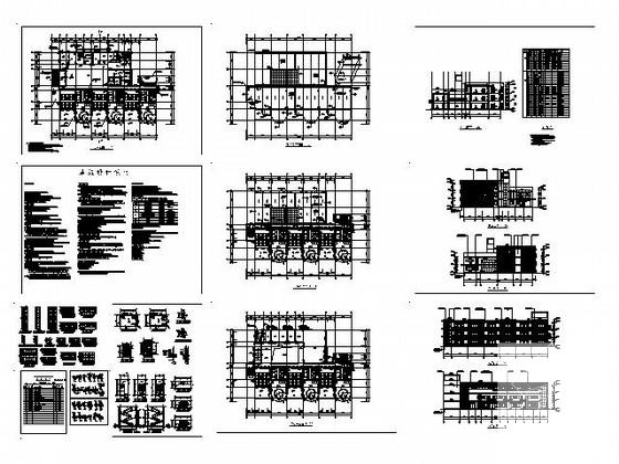 3层九班幼儿园建筑施工CAD图纸 - 5