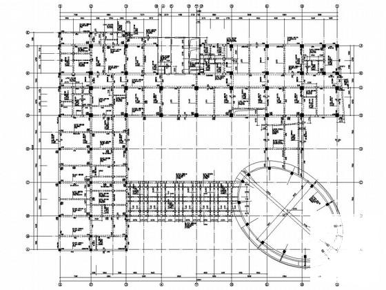12层框剪结构商务综合楼结构CAD施工图纸（桩基础） - 1