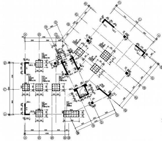 8°区11层框架剪力墙结构住宅楼B段结构CAD施工图纸 - 2