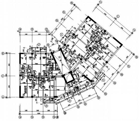 8°区11层框架剪力墙结构住宅楼B段结构CAD施工图纸 - 3