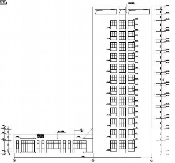 12层框架结构生产综合楼结构CAD施工图纸(平面布置图) - 2