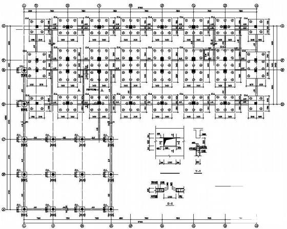 12层框架结构生产综合楼结构CAD施工图纸(平面布置图) - 3