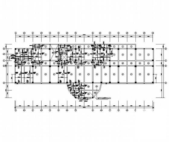 8层框架结构办公楼结构CAD施工图纸（预应力混凝土薄壁管桩） - 2