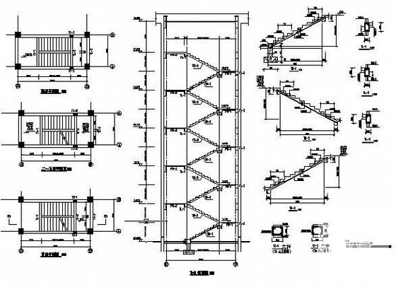 5层混凝土框架综合楼结构CAD施工图纸 - 3