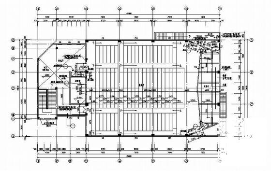 中学多功能报告厅建筑施工CAD图纸 - 3