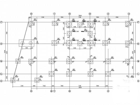 18层框剪结构商住楼结构CAD施工图纸(人工挖孔桩) - 1
