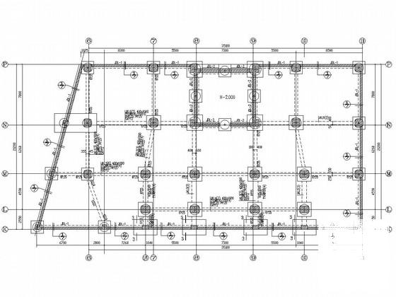 18层框剪结构商住楼结构CAD施工图纸(人工挖孔桩) - 2