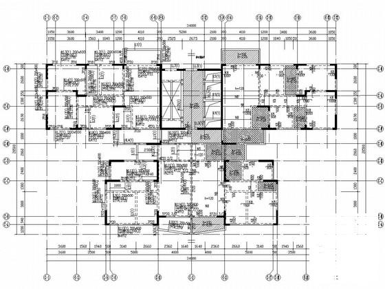 18层框剪结构商住楼结构CAD施工图纸(人工挖孔桩) - 4