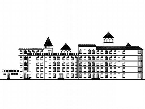 6层城堡幼儿园建筑施工CAD图纸 - 1