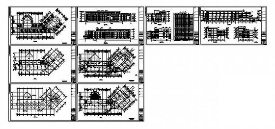大学教学楼建筑CAD施工图纸(卫生间详图) - 3