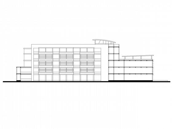 6层教学楼建筑CAD施工图纸(总平面图) - 1