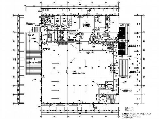 育才实验小学层食堂体育楼建筑施工CAD图纸 - 3