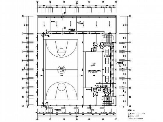育才实验小学层食堂体育楼建筑施工CAD图纸 - 4