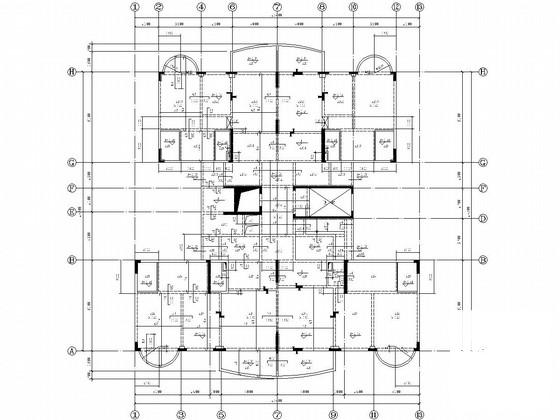 14层框剪结构住宅楼结构CAD施工图纸（桩基础） - 2