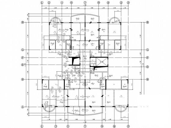 14层框剪结构住宅楼结构CAD施工图纸（桩基础） - 3